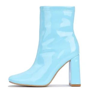 Wholesale Ladies Ankle Boots Shiny Patent Leather Shoes Women Booties Ankle Boots High Heels Women Footwear Party Short Boots - Sichuan Jinyou Shoes Co., Ltd. - China