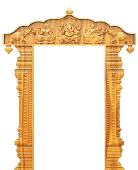 Ganesh Design Sagwan Wood Door Frame, Size: 7 X 4 Feet Size 7 x 4 Feet Thickness 5 Inch Shape Rectangular Frame Material Sagwan - Om Sai Enterprises - India
