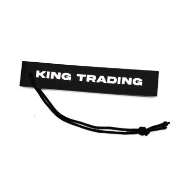 Black Paper Hang Tag Garment Fluorescent Custom Logo 350-400GSM Matt/Gloss 1000PCS MOQ - Wuhan Sinicline Industry Co., Ltd. - China