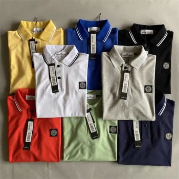 Designer Mens Stone Polo T-Shirts Fashion Pure Cotton Embroidery Multi-Color Mens and Womens Island Designer T-Shirts - Shenzhen Yongxinghui Trading Co., Ltd - China