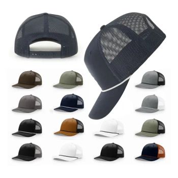 Richardson 112 Trucker Hats Caps Blank Wholesale 5 Panel Rope Mesh Plain Blank Custom Logo Printed Ball Cap Trucker Hat High Quality - Guangzhou New Apparel Trade Company Limited - China