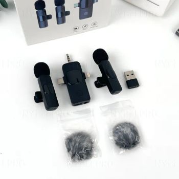 Micro Fono Inala Mbrico Wholesale Portable Mini Sports Dynamic Wireless Microphone for Action Sports Camera Phone Use - Juhuaxin(Foshan)Electronics Co. Ltd. - China