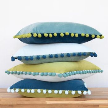 Luxurious Velvet Cushion Covers with Charming Soft POM-Poms - Ningbo Zreo Import and Export Co., Ltd. - China