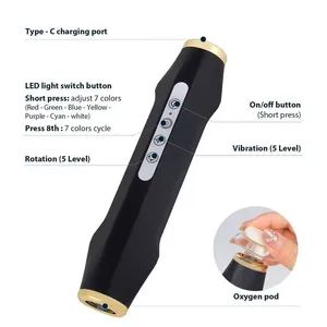 Hydradermabrasion Oxygen Jet Face Massager Rechargeable 15D High Frequency Skin Rejuvenation - Monica Technology (Shenzhen) Co., Ltd. - China