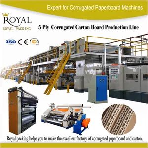 5 Ply Combined Automatic Paper Corrugated Board Making Plant Machine - Hangzhou Royall Import & Export Co., Ltd. - China