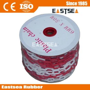 Cheap 50m Warning Traffic Safety Link Plastic Chain Length 50m Model NO. PC-4 HS Code 3926909090 Chain Size 25X18mm Color - Zhejiang Sanmen Eastsea Rubber Factory - China