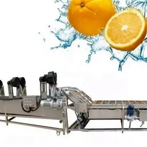 Fruit Veg Washer 220V380V 3.75kw PLC Motor 500kgH 180Kg 304SS Gray 15D - Yantai Guangwei Food Cold-Chain Technology Co., Ltd. - China