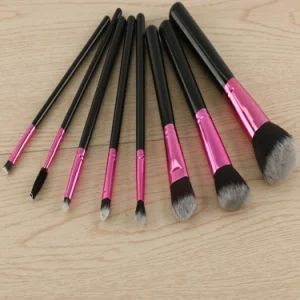 High Quality New Arrival Private Label 8PCS Black Handle Cosmetic Foundation Eyeshadow Makeup Brush Set - NINGBO AOVEA IMPORT & EXPORT CO., LTD. - China