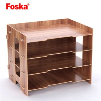 Foska Office Stationery Supplies Desk Wooden MDF File Organizer - Anhui Sunshine Stationery Co., Ltd. - China