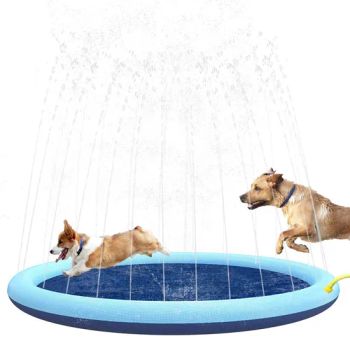 Non-Slip Thicken Pet Dog Splash Pad Sprinkler Pool Summer Outdoor Water Toys Play Mat for Kids Pets - Nanchang ICE BEAR Cooling and Warming Household Products Co., Ltd. - China
