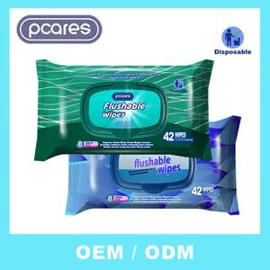 Inexpensive Household Wet Wipes Flushable Toilet Wipes Origin China Model NO. FW42 HS Code 330790000 Trademark Pcares - Suzhou ForestBurg Medical Technology Co., Ltd. - China