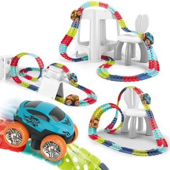 184PCS Educational DIY Blocking Racing Track Assembly Magic Car Track Slot Toy - Shantou Tombo Toys Co., Ltd. - China