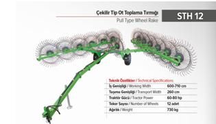 STH 12 PULL TYPE HAY RAKES - SÜRMAK TARIM - Turkey