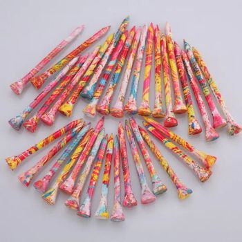 Colorful 70mm Golf Tees Bulk Package People Men Origin China Size 70/83mm Trademark MLG Condition New HS Code 9506390000 - Xiamen Mlg Sports Equipment Co., Ltd. - China