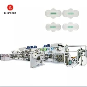 Customized High Speed Full Auto Non Woven Fabric PE Film Biodegradable Disposable Sanitary Napkin Pads Making Machine - Chipbest Technology (Dongguan) Co., Ltd. - China