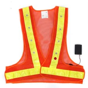 High Visibility LED Lights Reflective Vest /Reflective Jacket with LED Lights - Fuzhou Golden Moral Imp & Exp Co., Ltd. - China