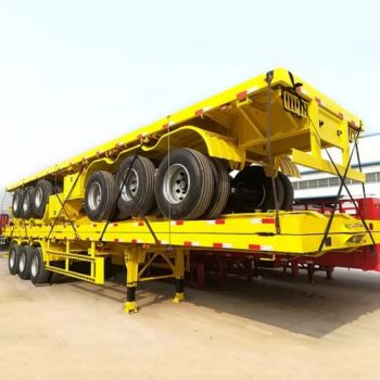 Heavy-Duty 80 Ton Flatbed Semi Truck Trailers for Sale Tread 1820mm Shape Flatbed Material Steel Condition Used Origin - Shandong Carroway Automobile Industry Co., Ltd. - China