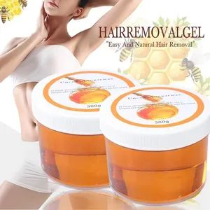 300g Canned Depilatory Wax Customized OEM Factory Hair Removal Honey Wax for Face Hands Feet Body - Voraglow Trading Co., Ltd - China