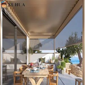 Xuhua Factory Electric Blackout Patio Windproof Sun Shading Zipper Track Roller Blinds - Guangzhou Xuhua Sunshade Technology Co.,Ltd. - China