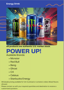 Monster Energy Drink Features Gluten-Free Origin North America - DRC Holdings Group Corp - United States