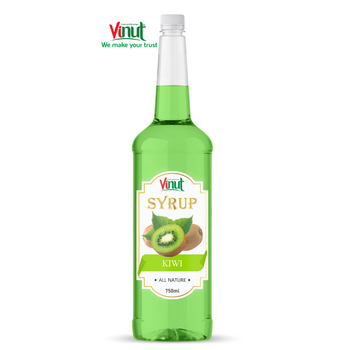 750ml Bottle VINUT Syrup Kiwi juice Vietnam Company Distribution Fruit Syrup Fresh Liquid Kiwi Juice - Nam Viet F&B - Vietnam