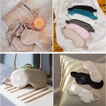 Wholesale 100%Mulberry Silk Skin Care Eye Cover Blindfold Silk Eye Mask with Pouch - Wujiang First Textile Co., Ltd. - China