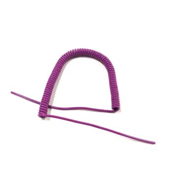 Purple 2X26AWG PUR TPU Curly Flex Cables Coiled Extension Cords - Shanghai Fengy Cable Technology Co., Ltd. - China