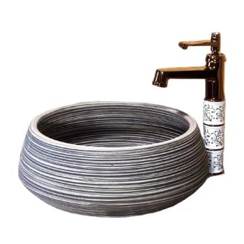 Gray Round Vessel Sink Basin Bathroom Vessel Sinks Ceramic Vessel Bathroom Sinks - Jingdezhen Xinyao Ceramic Co., Ltd. - China