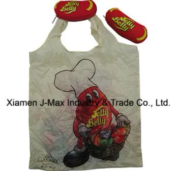 Foldable Shopper Bag Promotion Bags Jelly Bean Style Reusable Lightweight Grocery Bags and Handy Gifts Promotion Tote Bag Decorati - XIAMEN J-MAX INDUSTRY AND TRADE CO., LTD. - China