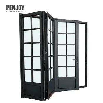 Exterior Door Foldable Glass Doors Aluminium Exterior Entry Bifolding Accordion Door - Hebei Penjoy Windows Doors Co., Ltd - China