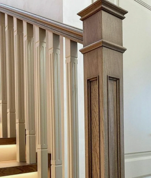 Wooden Staircase Railings 100 + Design Design Panel Position Stairs Material wooden Shape customised Texture Stunning Usage/Application - Furniculture India - India