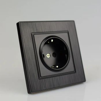 Wellsdiy EU Standard Aluminum Series Electric Light Wall Switches Socket From Manufacturer - Fuzhou Wells Import And Export Co., Ltd. - China