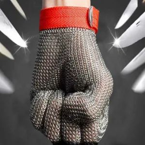 Favorable Price Stainless Steel Cut-Resistant Gloves Gloves Safety Work - HEBEI MACROKUN MESH CO., LTD - China