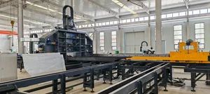 Three-Dimensional Drilling Machine for H-Beam, Be-0612, in Steel Structure, Web Size: 1250mm, Drilling Diameter 30-40mm, CAD, Tekla, Dstv, Xstell - Jinan Safety United Technology and Trade Co., Ltd. - China