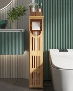 Bamboo Toilet Paper Shelf, Bathroom Organizer, Toilet Paper Holder Stand - Fuzhou Green Life Technology Co., Ltd - China