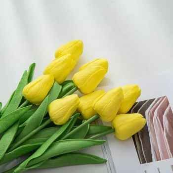 Real Touch Plastic Bouquet Wholesale Cheap Tulip Leaves Artificial Flower - Skylark Network Co., Ltd. - China
