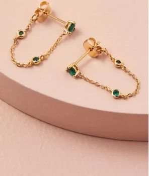 Fashion Personality Gemstone Chain Earrings Jewelry - YIWU JINYE IMPORT AND EXPORT CO., LTD - China