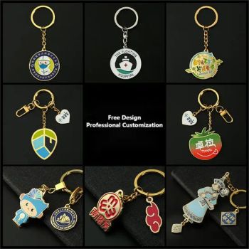 Customizable Shapes Patterns Logos Creative Metal Pendant Keychains for Promotional Gifts Advertising - Guangzhou Kinglaiky Industrial Ltd., - China