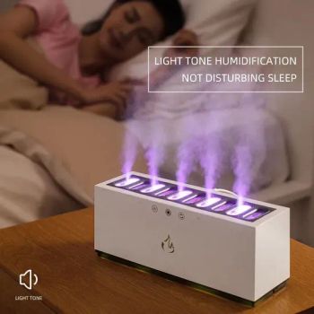 CE RoHS 900ml Voice Control Humidificadores Small USB Portable Ultrasonic Room Air Humidifiers with Night Light - Ningbo Flow Technology Co., Ltd. - China