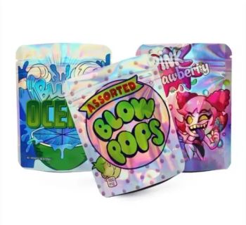 Factory Customized Plastic Zipper Lock Candy Holographic Packaging Bag Mylar Bag - Hebei Xiongan Plante Material Co., Ltd - China