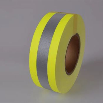 Fluo Yellow Warning Permanent Flame Retardant Reflective Tape for Firefighter Safety - Xiamen Roadeco Reflective Technology Co., Ltd. - China