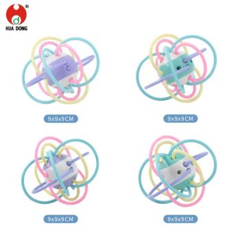 Factory Hot Style High Quality Baby Educational Toys Infant Rattle Ball Soothing Toddler Teether PP TPU Materials High Temperature Boiling Safe Baby Playing Toy - Hua Dong Plastic Toys & Electronic Co., Ltd - China