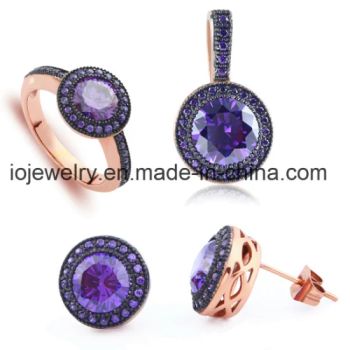 High Quality Fashion Stainless Steel Crystal Ring Earrings Pendant Jewelry Set - Guangzhou IO Jewelry Co., Ltd. - China