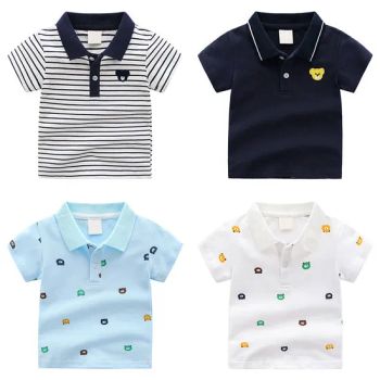 Customized Short-Sleeved Boys Summer Cartoon Children's Tops High Quality T-Shirt Boys Polo Shirt - Quanzhou Huangbo Import and Export Co., Ltd - China
