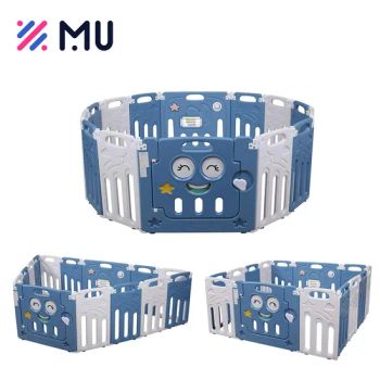 Plastic Kids Baby Toddlers Safe Fences Indoor Folding Playpen with 10 Panels - Market Union Co. Ltd. - China