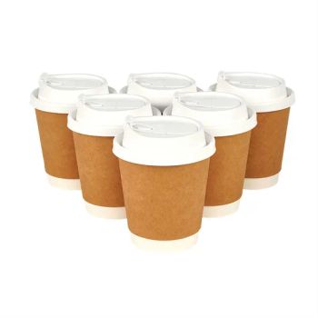 Disposable Drinkware Degradable Composatble Ripple PLA Glass Mug - HEFEI PAKA ECO-TECH CO.,LTD - China