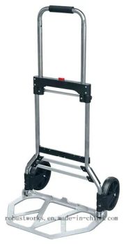 Foldable Chrome-Plated Steel Hand Truck (HT022DXD) Load 100kg Style Folding Wheel Amount 2 HS Code 87168000 Trademark - Shanghai Robustworks Hardware Tools Co., Ltd. - China