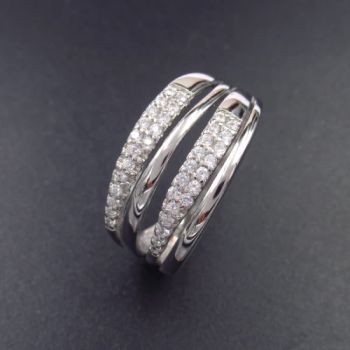 Luxury Real Silver Jewelry CZ Big Size Wedding Engagement Ring - Shenzhen Chenqi Limited - China