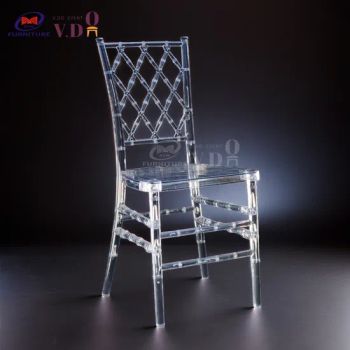 Stackable Disassembly Wedding Chairs Net Modern Style Transparent Acrylic Resin Hotel Chairs - Guangdong Xinyimei Furniture Co., Ltd. - China