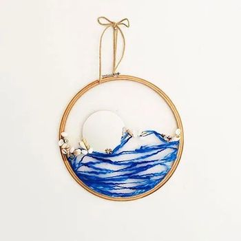 Metal Wall Hangings Round S-HD-06-m Marine Mirror, For Decoration, Size: 16 Inch Diameter - Trinketree - India